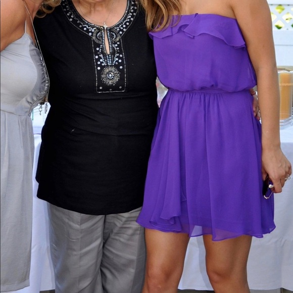 Aqua Strapless Minidress - Picture 4 of 5